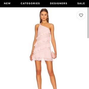 Lovers and friends one shoulder ruffle dress, never worn, size small